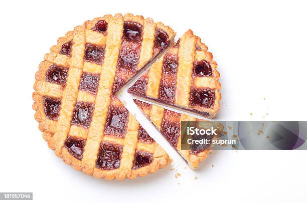 Raspberry Pie Stock Photo - Download Image Now - Sweet Pie, Pie Chart, Cut Out