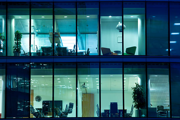 istock Illuminated Offices at Night in London 181957339