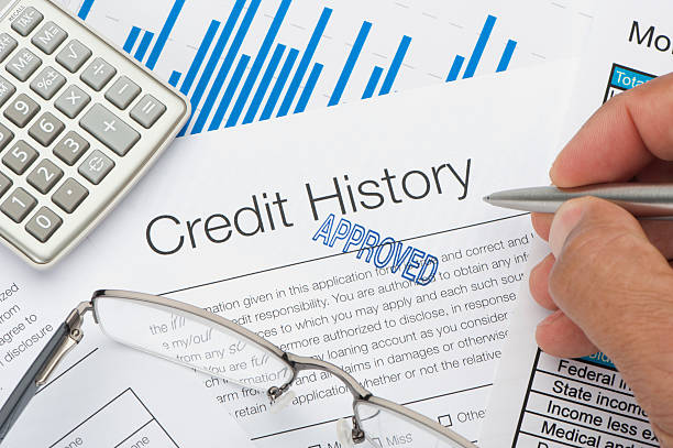 istock Close up of approved Credit History form 181957595