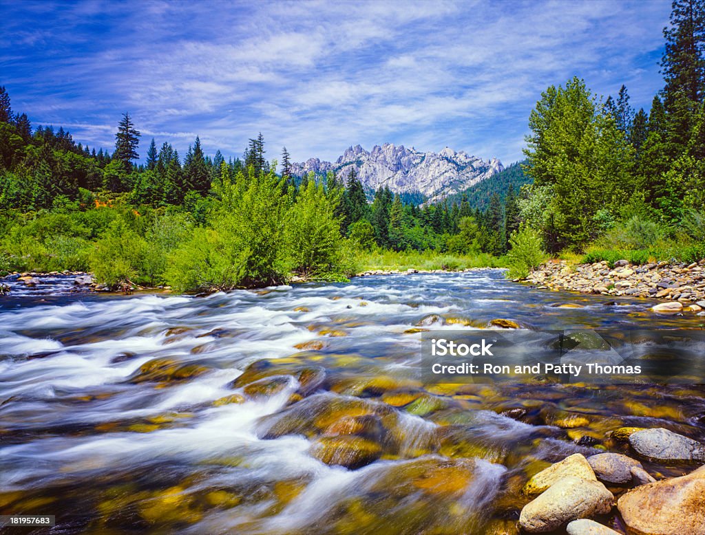 Parque estatal de Castle Crags, California - Foto de stock de Manantial - Corriente de agua libre de derechos