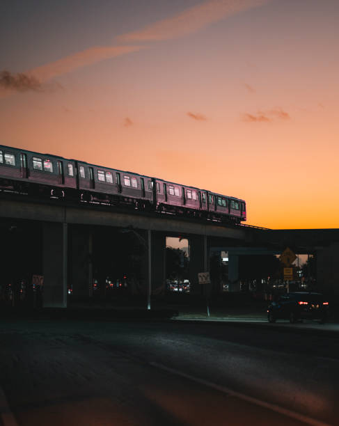 istock traffic in the city train sunset miami 1819577695