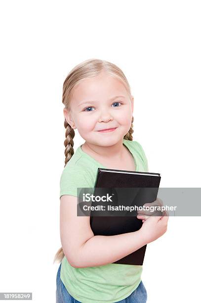 Book Girl Stock Photo - Download Image Now - Elementary Age, Smiling, Blond Hair