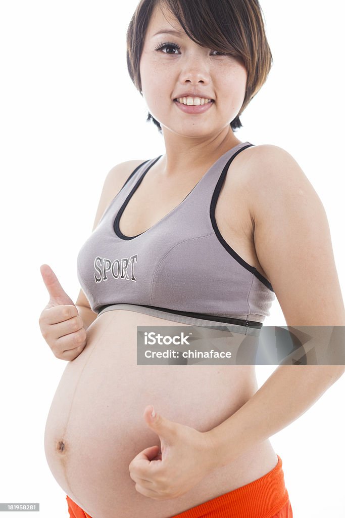 Schwangere Frau - Lizenzfrei Abnehmen Stock-Foto