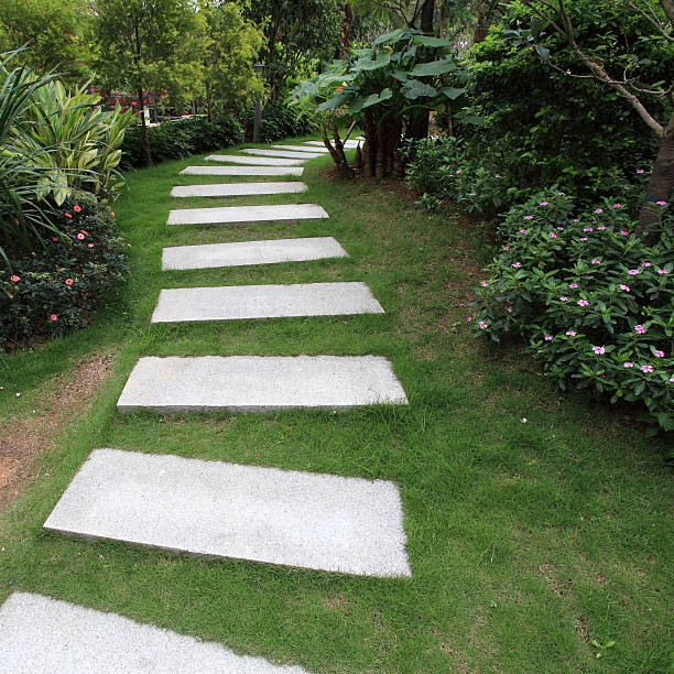 Stone walkway stock photo