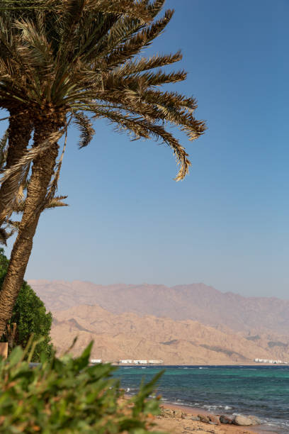 istock Beautiful beach in Dahab with desertic mountains behind 1819585700