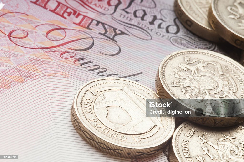 Serie moneda británica - Foto de stock de Banco de Inglaterra libre de derechos