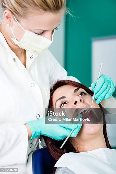 Dental Inspection Stock Photo - Download Image Now - Adult, Adults Only, Analyzing