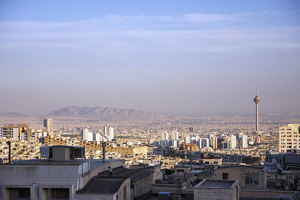 istock Aerial view of Tehran at sunset 181959233