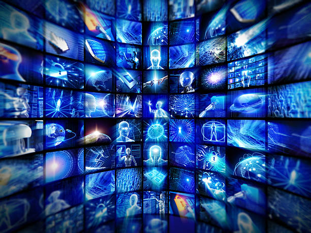 istock Video wall of hi-tech screens 181959311