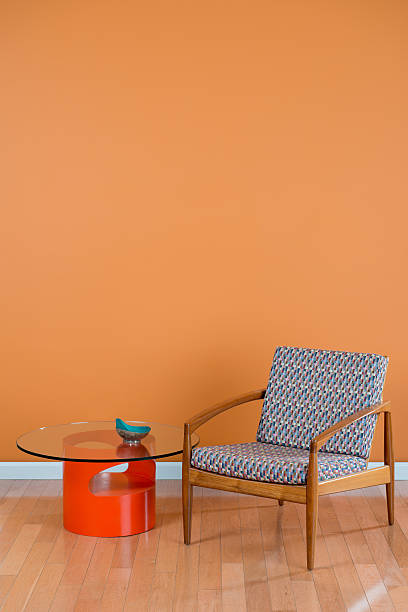 istock Mid Century Armchair and Coffee Table 181959504