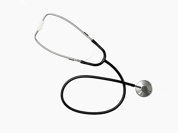 estetoscópio (clique para mais) - stethoscope medical instrument isolated single object - fotografias e filmes do acervo
