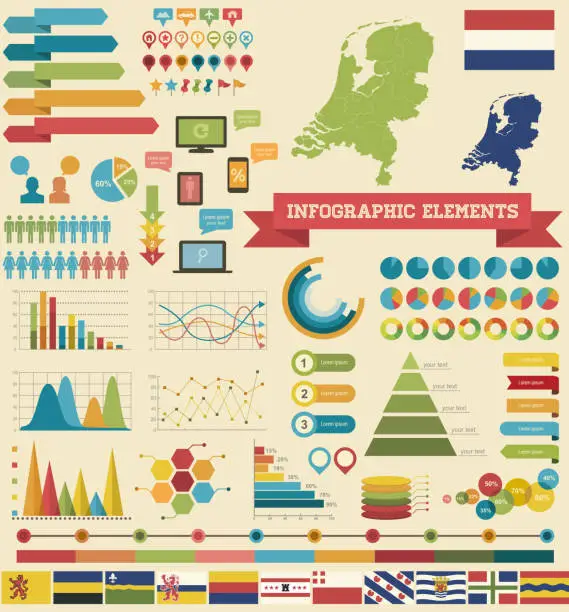 Vector illustration of Infographic Elements-Netherlands