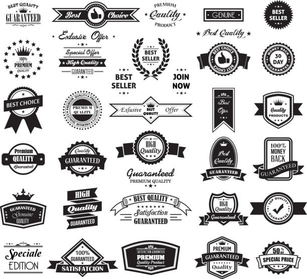 ilustrações, clipart, desenhos animados e ícones de big banner e rótulo coleta - award badge label computer icon