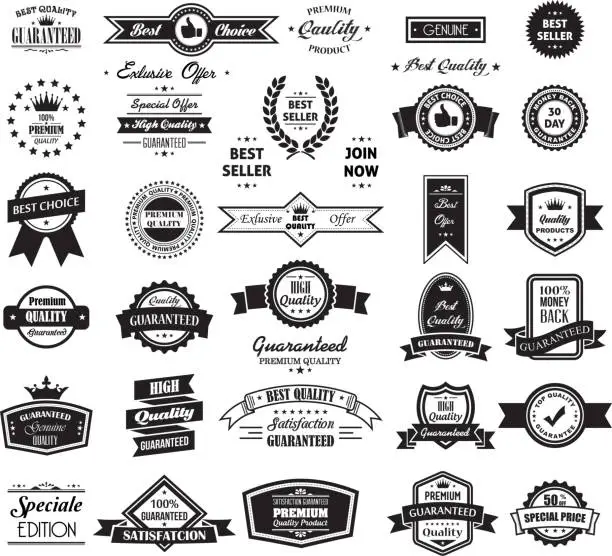 Vector illustration of Big Banner and Label Collection