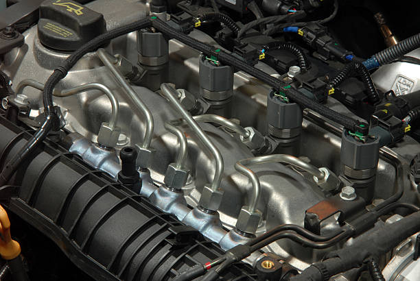 дизельных двигателя - diesel engine стоковые фото и изображения