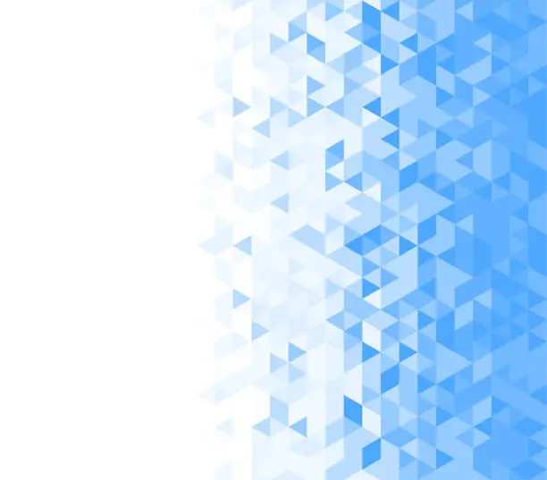 Vector illustration of triangular side blue