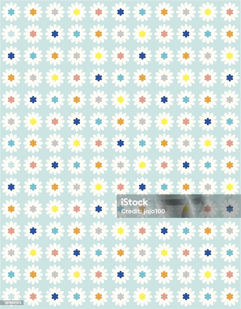 Słodkie kwiaty Daisy Dotty w Powtórz - Grafika wektorowa royalty-free (Mały)