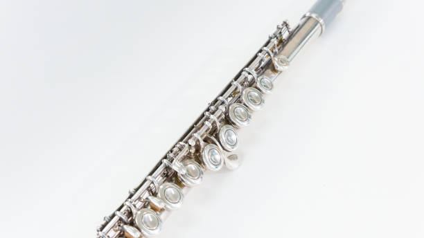 istock Flute : classical musical instrument flute on white background. 1819698683
