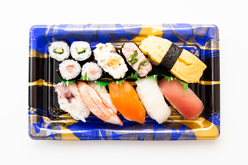 Take-out sushi.
