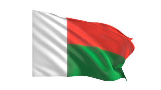 istock Madagascar national flag on white background. 1819739847