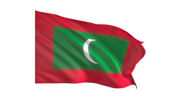istock Maldives national flag on white background. 1819739858