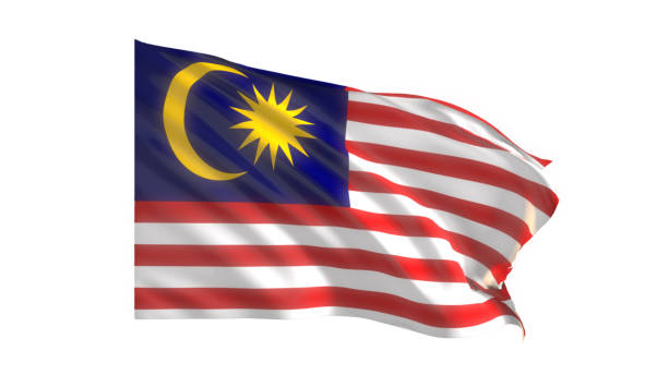 istock Malaysia national flag on white background. 1819739862