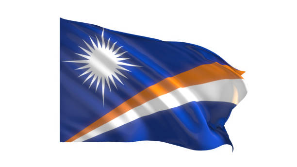 istock Marshall Islands national flag on white background. 1819740365