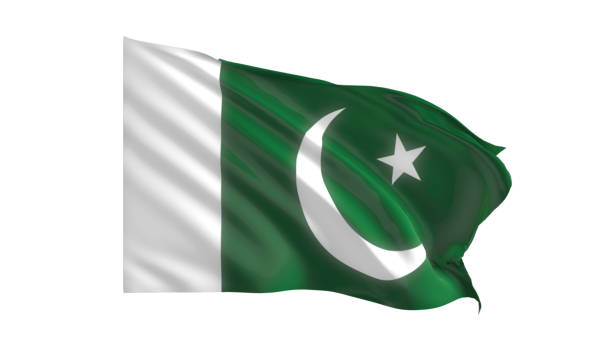 istock Pakistan national flag on white background. 1819740914