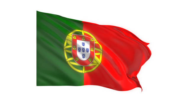 istock Portugal national flag on white background. 1819740935