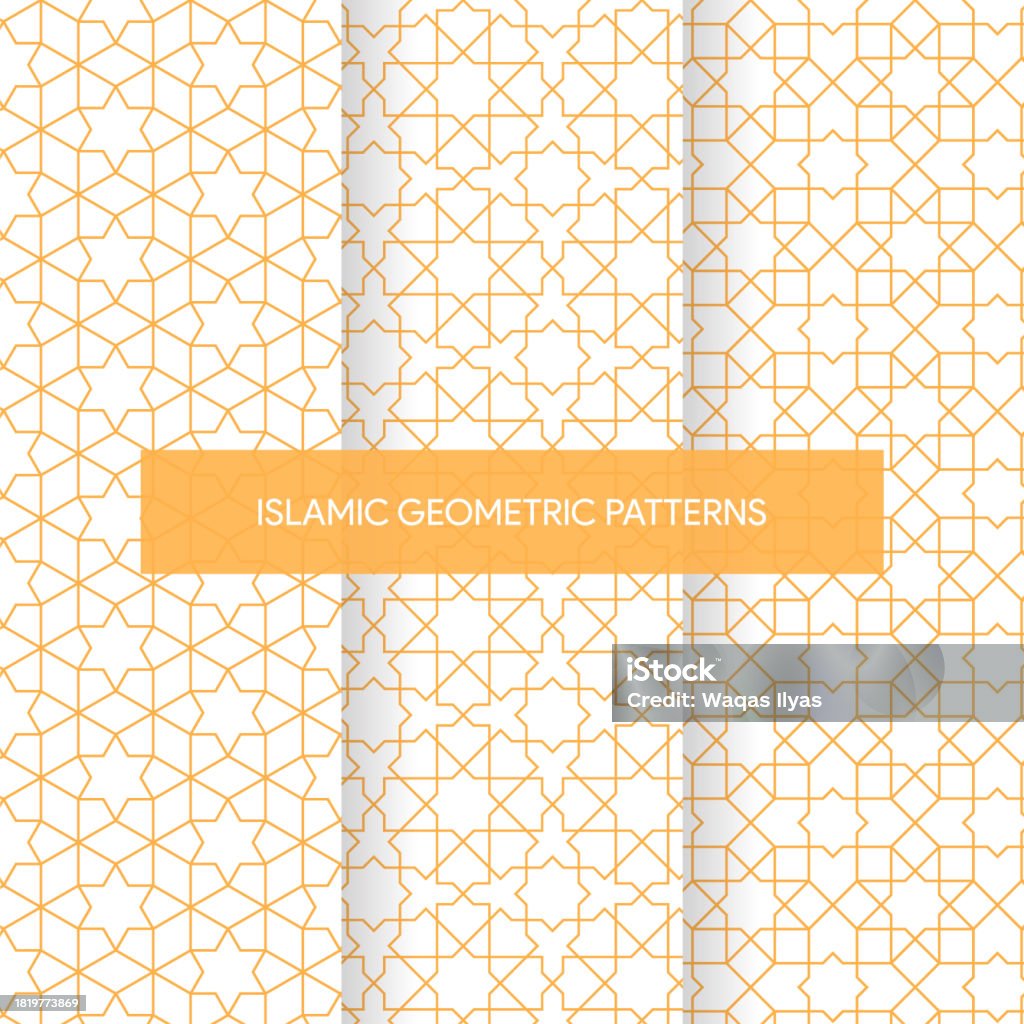 Moroccan Geometric Pattern Simple Seamless Geometric Patterns Backgrounds Collection Set Stock ...