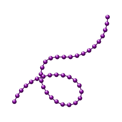 Mardi gras carnival beads. Vector illustration.