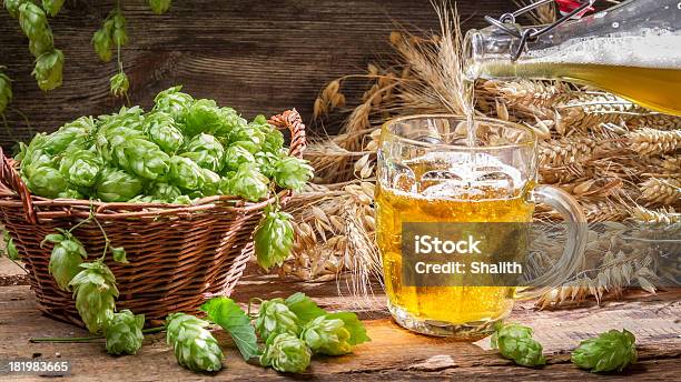 Homemade Beer Made Of Fresh Hops Stock Photo - Download Image Now - Alcohol - Drink, Bar - Drink Establishment, Basement