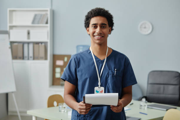 istock Young Arabian Man Wearing Scrubs Uniform in Clinic 1819837137