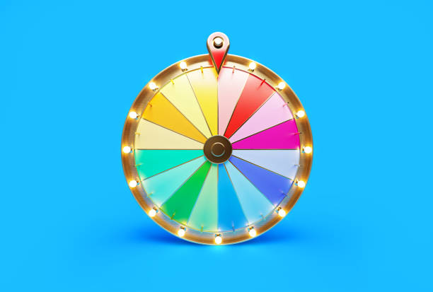 istock Wheel Of Fortune On Blue Background 1819844124