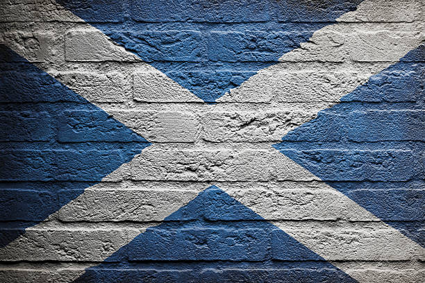 istock Brick wall with painting of a flag 181986625