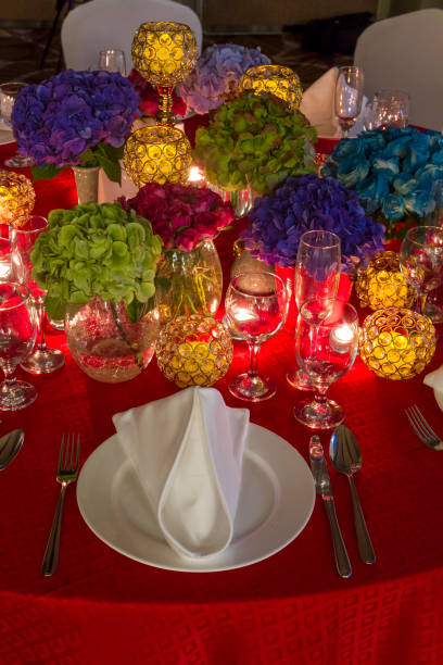 istock An elegant table arrangement for a gala dinner within the ballroom 1819879629
