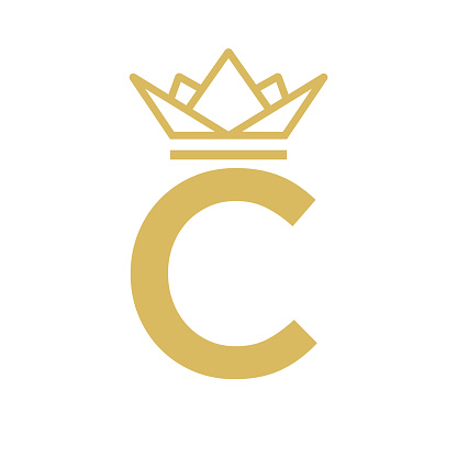 Initial Letter C Crown Logo. Crown Logo for Beauty, Fashion, Star, Elegant, Luxury Sign