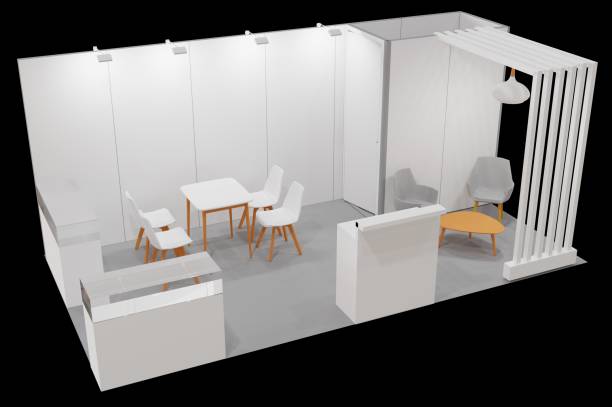 istock White creative exhibition stand design. Booth template. Corporate identity 3d rendering 1819892556