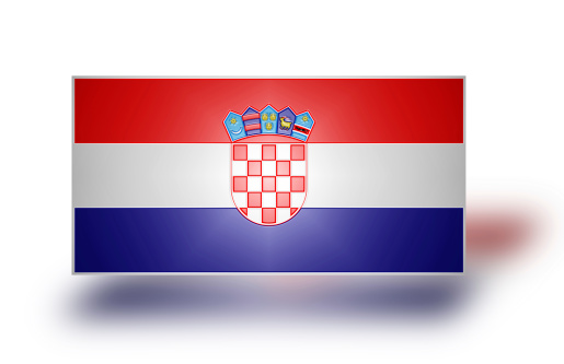 National flag of Republic of Croatia (stylized I).