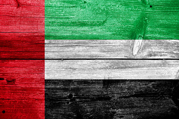 istock United Arab Emirates Flag painted on old wood plank background 181992012