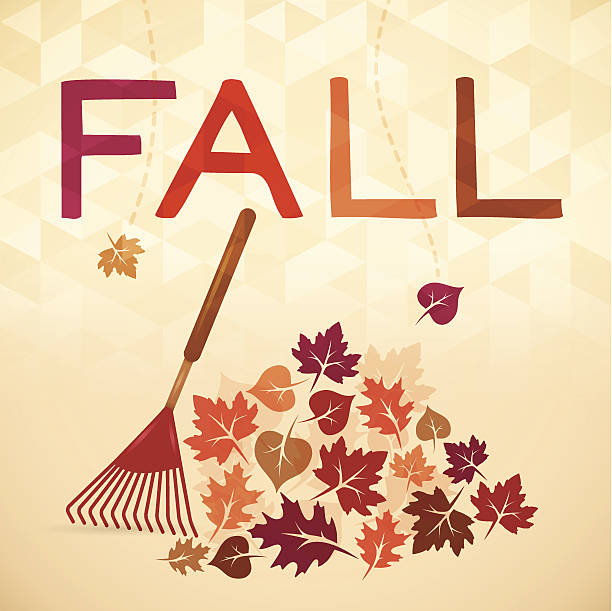 Fall Fall leaf pile background concept. EPS 10 file. Transparency effects used on highlight elements. wallpaper pattern retro revival autumn leaf stock illustrations