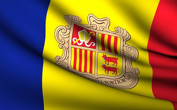 istock Flying Flag of Andorra . All Countries Collection 181992337