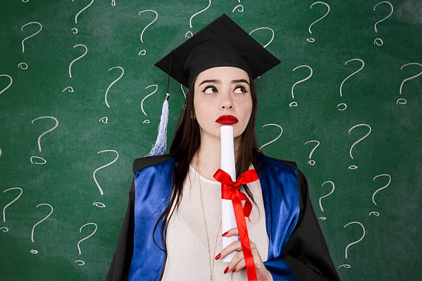 istock Graduated Girl Looking Up 181993261