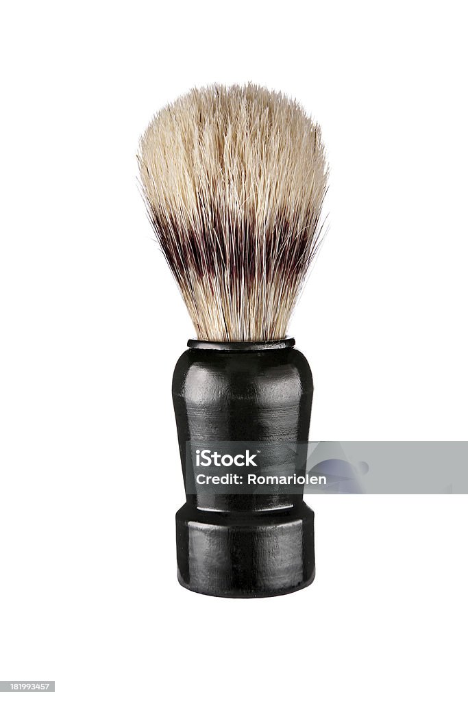 Shaving brush studio photography of little brush - isolated on white background Shaving Brush Stock Photo