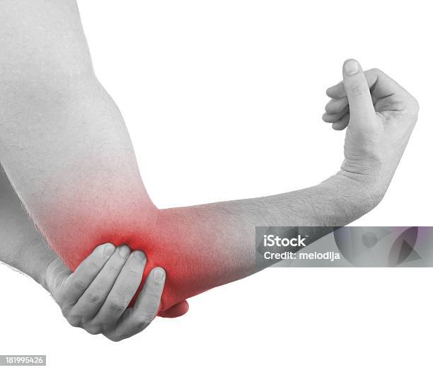 肘の痛み男性 - 1人のストックフォトや画像を多数ご用意 - 1人, さしこみ痛, カットアウト