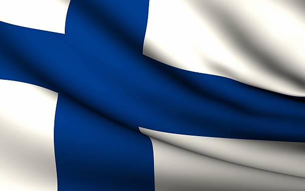 istock Flying Flag of Finland . All Countries Collection 181995731