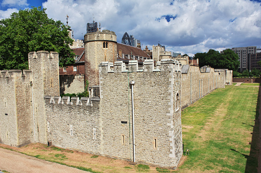 Rye, England - June 13, 2023:The Landgate in Rye town, the last remaining of two gates built to defend Rye from invading forces, England, United Kingdom