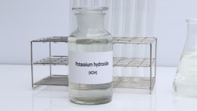 Potassium hydroxide in containers, Hazardous chemicals and raw material