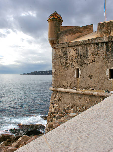 istock Harbour Fort in Menton, France 181998563
