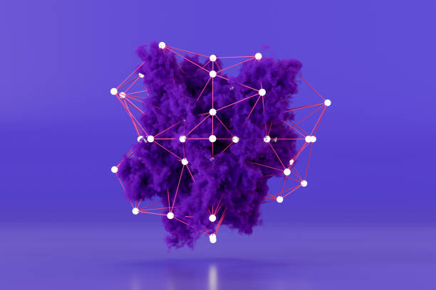 istock Futuristic technology innovation background cloud and plexus with neon lights 1820016998